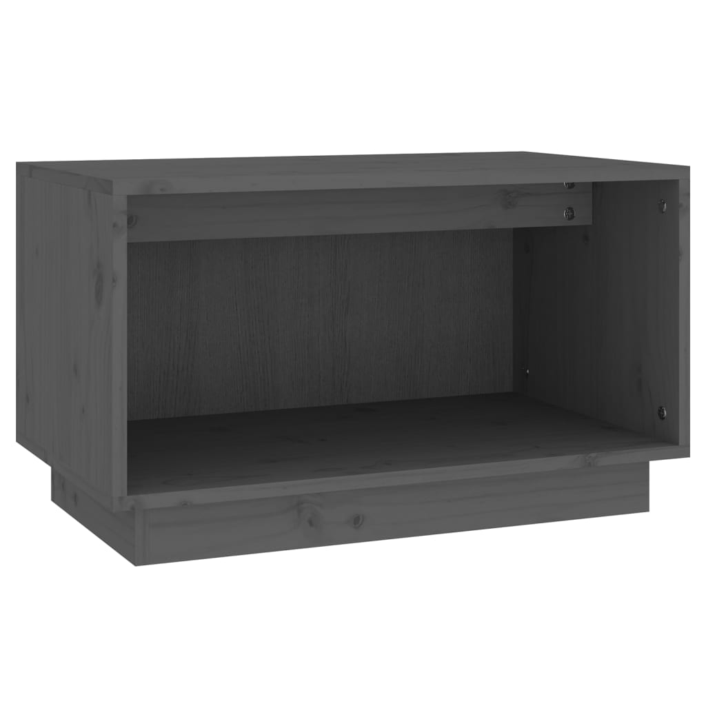 vidaXL Meuble TV gris 60x35x35 cm Bois de pin massif