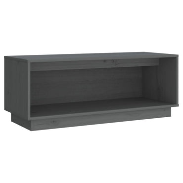 vidaXL Meuble TV gris 90x35x35 cm Bois de pin massif