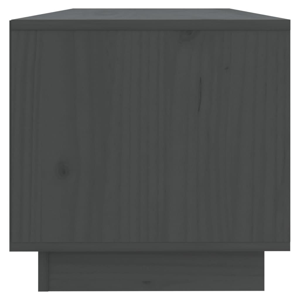 vidaXL Meuble TV gris 90x35x35 cm Bois de pin massif