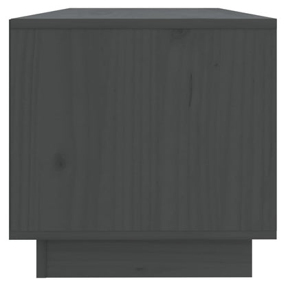 vidaXL Meuble TV gris 90x35x35 cm Bois de pin massif