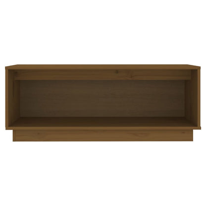 Meuble TV vidaXL marron miel 90x35x35 cm bois de pin massif