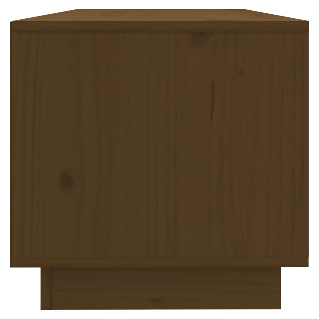 Meuble TV vidaXL marron miel 90x35x35 cm bois de pin massif