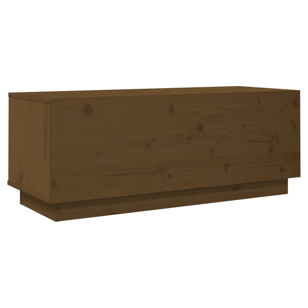 Meuble TV vidaXL marron miel 90x35x35 cm bois de pin massif