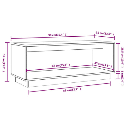 Meuble TV vidaXL marron miel 90x35x35 cm bois de pin massif