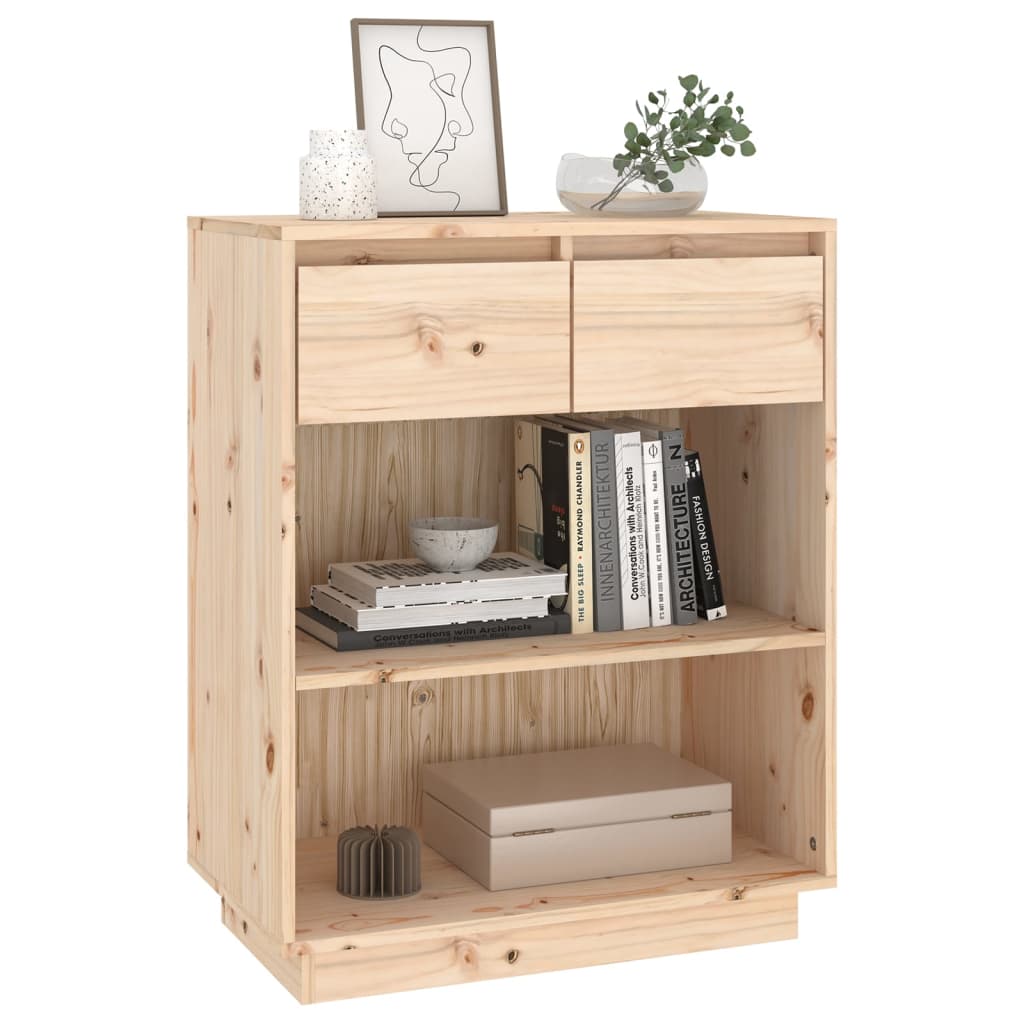 vidaXL Armoirette de chevet 60x34x75 cm Bois de pin massif