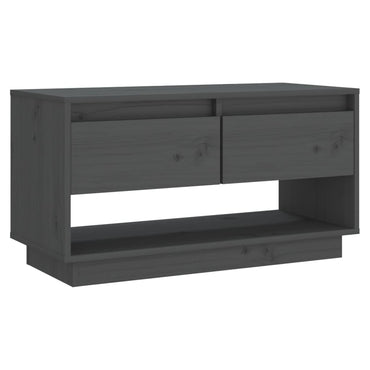 vidaXL Meuble TV gris 74x34x40 cm bois de pin massif