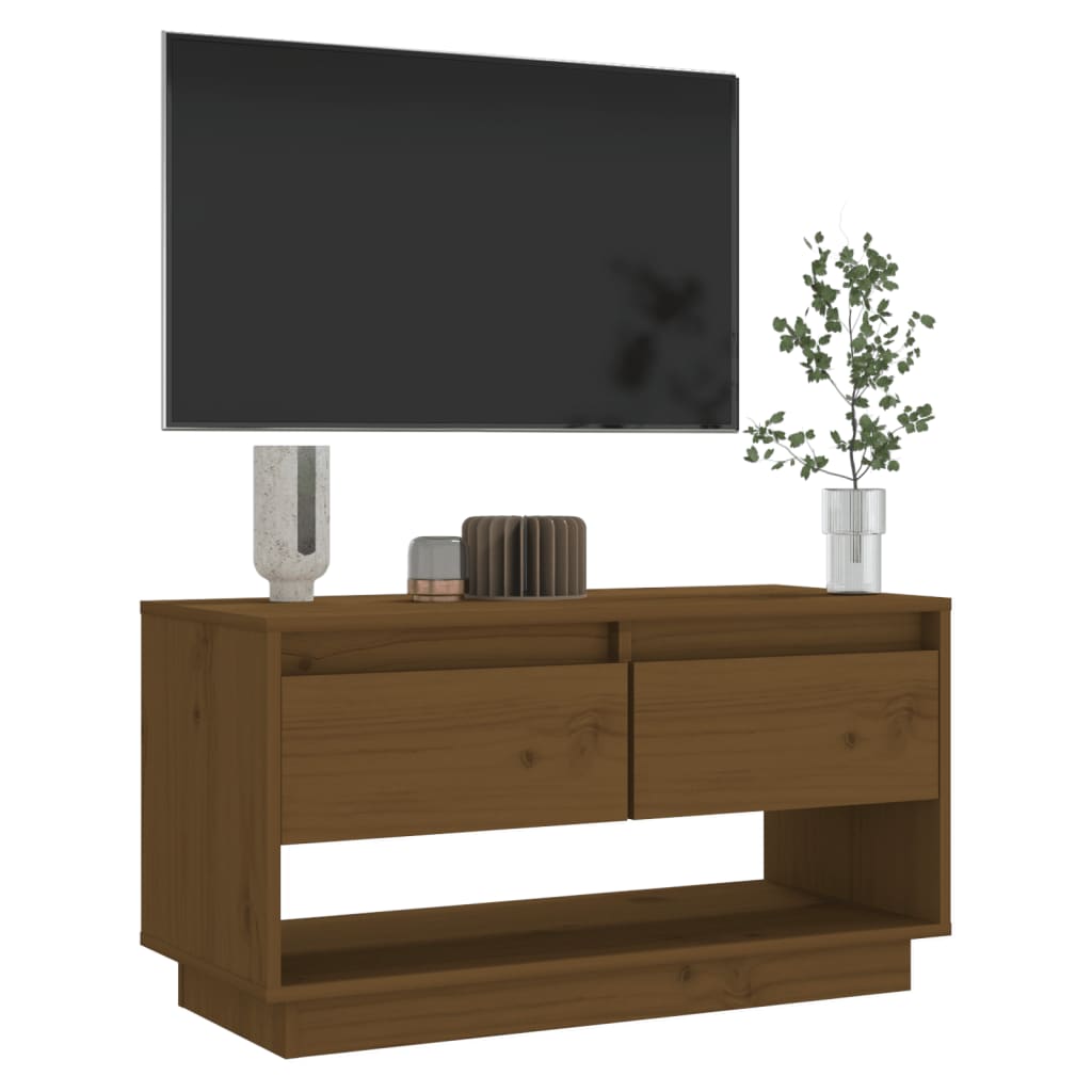 vidaXL TV-Schrank Honigbraun 74x34x40 cm Massivholz Kiefer