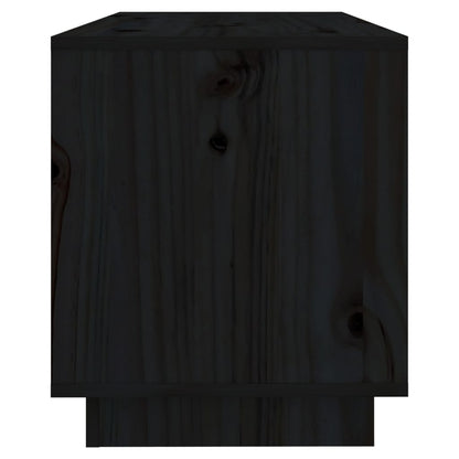 vidaXL Meuble TV Noir 74x34x40 cm Bois de pin massif
