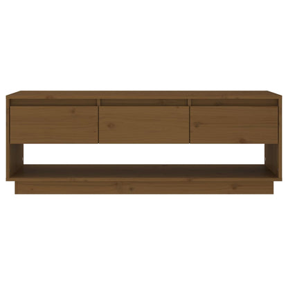 vidaXL Meuble TV miel 110,5x34x40 cm Pin massif