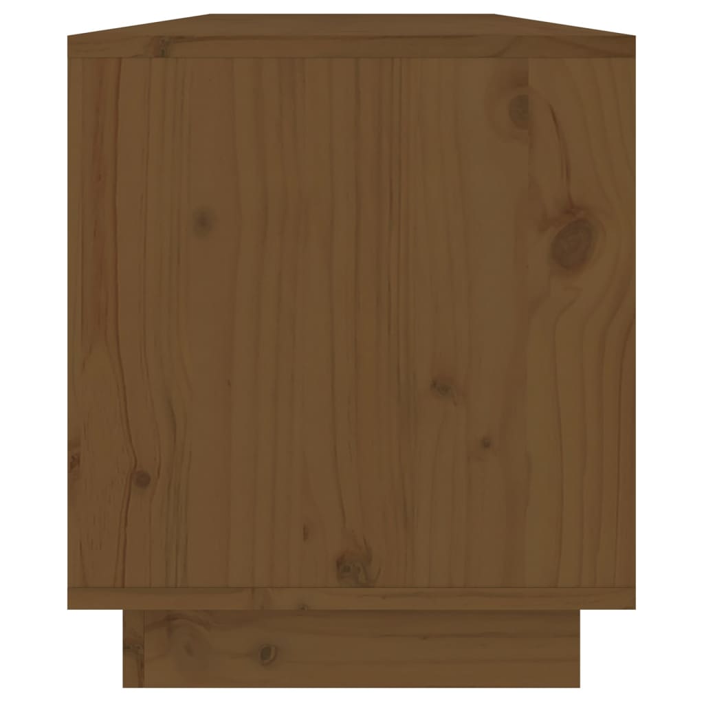 vidaXL Meuble TV miel 110,5x34x40 cm Pin massif