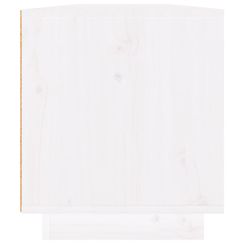 Meuble TV vidaXL blanc 110x34x40 cm bois de pin massif