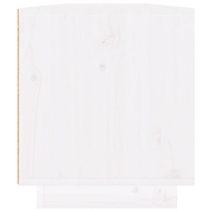 Meuble TV vidaXL blanc 110x34x40 cm bois de pin massif