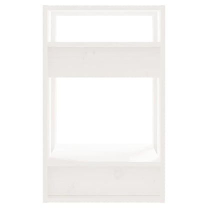 vidaXL Bücherregal/Raumteiler Weiß 41x35x57 cm Massivholz Kiefer