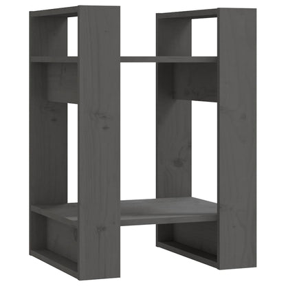 vidaXL Bücherregal/Raumteiler Grau 41x35x57 cm Massivholz Kiefer