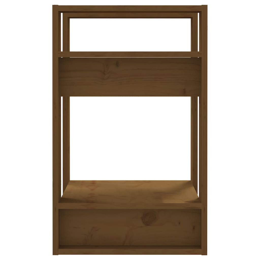 vidaXL Bücherregal/Raumteiler Honigbraun 41x35x57 cm Massivholz Kiefer