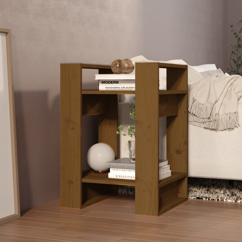 vidaXL Bücherregal/Raumteiler Honigbraun 41x35x57 cm Massivholz Kiefer