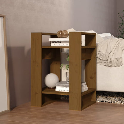 vidaXL Bücherregal/Raumteiler Honigbraun 41x35x57 cm Massivholz Kiefer
