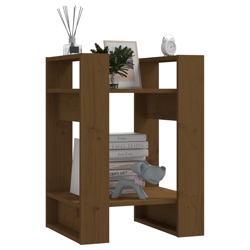 vidaXL Bücherregal/Raumteiler Honigbraun 41x35x57 cm Massivholz Kiefer