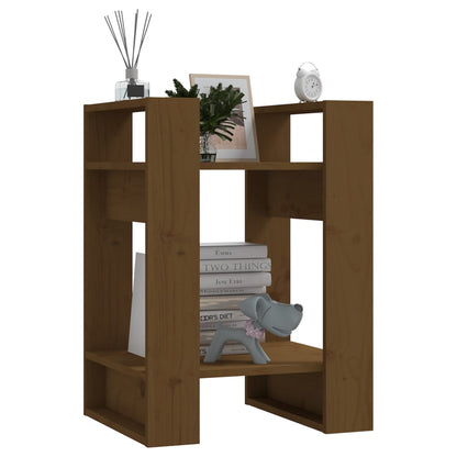 vidaXL Bücherregal/Raumteiler Honigbraun 41x35x57 cm Massivholz Kiefer
