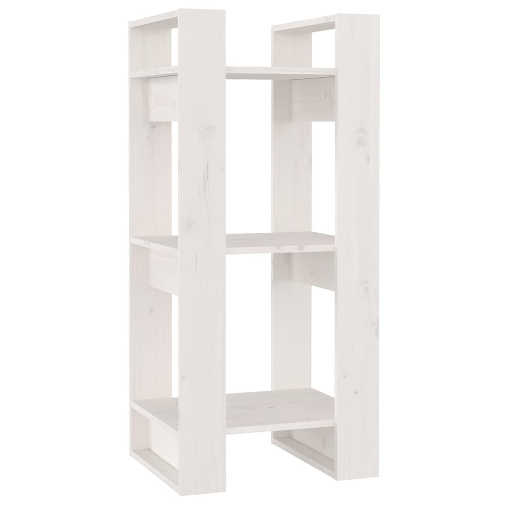 vidaXL Bücherregal/Raumteiler Weiß 41x35x91 cm Massivholz Kiefer