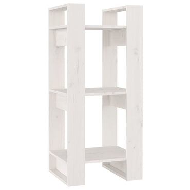vidaXL Bücherregal/Raumteiler Weiß 41x35x91 cm Massivholz Kiefer
