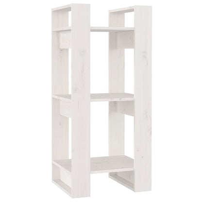 vidaXL Bücherregal/Raumteiler Weiß 41x35x91 cm Massivholz Kiefer