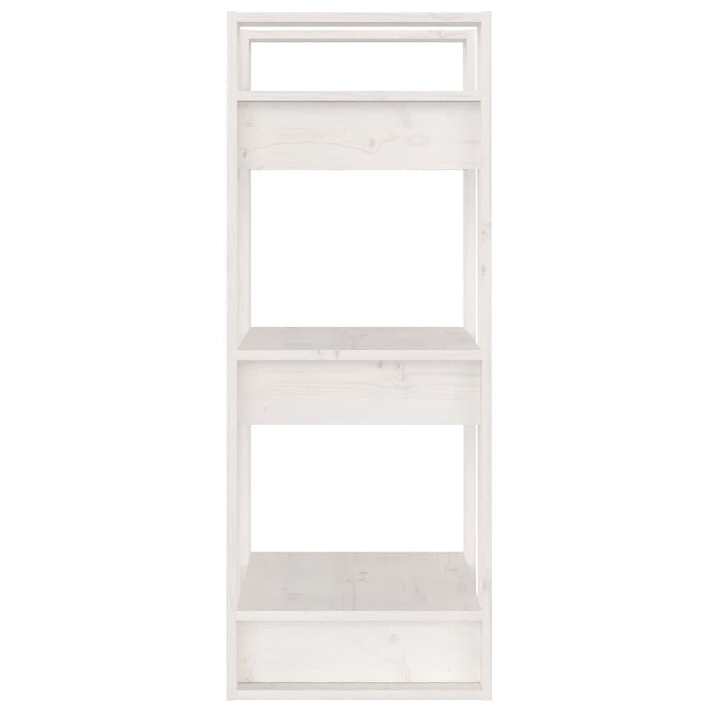 vidaXL Bücherregal/Raumteiler Weiß 41x35x91 cm Massivholz Kiefer