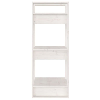 vidaXL Bücherregal/Raumteiler Weiß 41x35x91 cm Massivholz Kiefer