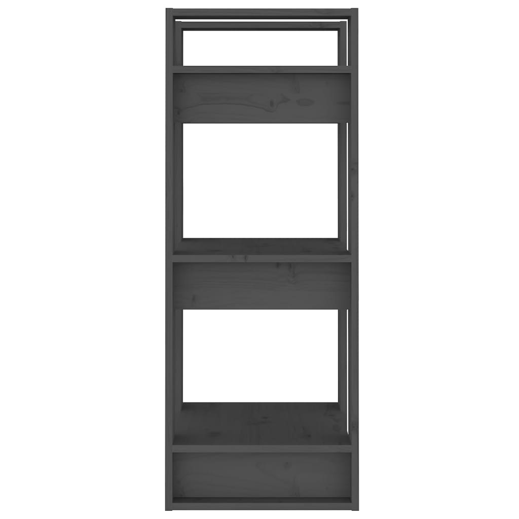 vidaXL Bücherregal/Raumteiler Grau 41x35x91 cm Massivholz Kiefer