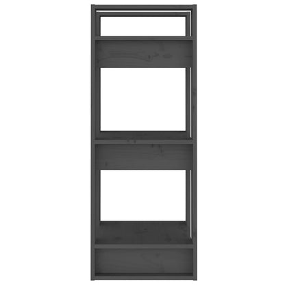 vidaXL Bücherregal/Raumteiler Grau 41x35x91 cm Massivholz Kiefer