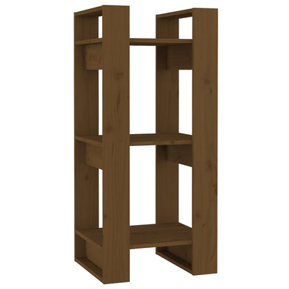 vidaXL Bücherregal/Raumteiler Honigbraun 41x35x91 cm Massivholz