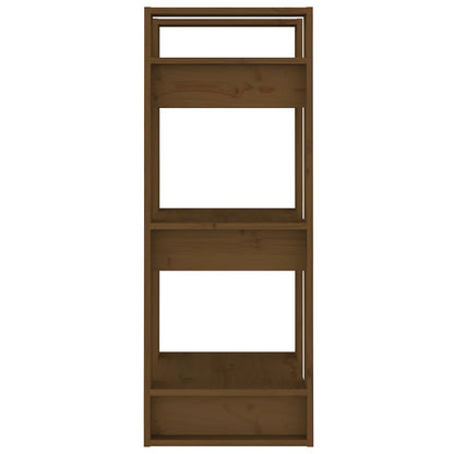vidaXL Bücherregal/Raumteiler Honigbraun 41x35x91 cm Massivholz