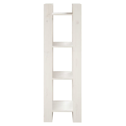 vidaXL Bücherregal/Raumteiler Weiß 41x35x125 cm Massivholz Kiefer