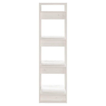 vidaXL Bücherregal/Raumteiler Weiß 41x35x125 cm Massivholz Kiefer