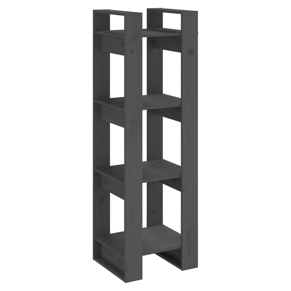 vidaXL Bibliothèque/Séparateur de pièce gris 41x35x125 cm pin massif