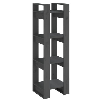 vidaXL Bibliothèque/Séparateur de pièce gris 41x35x125 cm pin massif