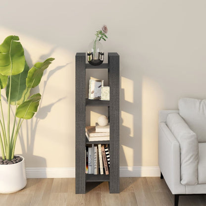 vidaXL Bibliothèque/Séparateur de pièce gris 41x35x125 cm pin massif
