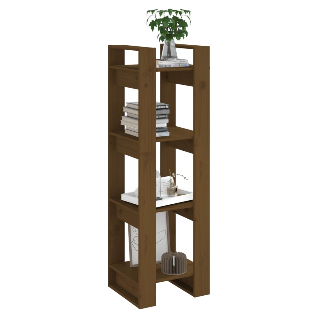 vidaXL Étagère/Séparateur de pièce marron miel 41x35x125 cm Bois de pin massif