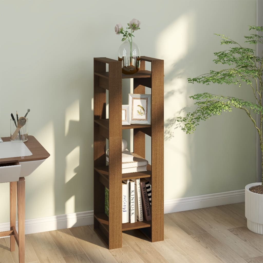 vidaXL Étagère/Séparateur de pièce marron miel 41x35x125 cm Bois de pin massif