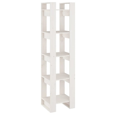 vidaXL Bücherregal/Raumteiler Weiß 41x35x160 cm Massivholz Kiefer