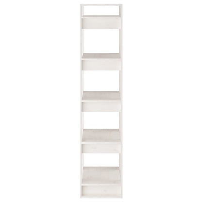 vidaXL Bücherregal/Raumteiler Weiß 41x35x160 cm Massivholz Kiefer
