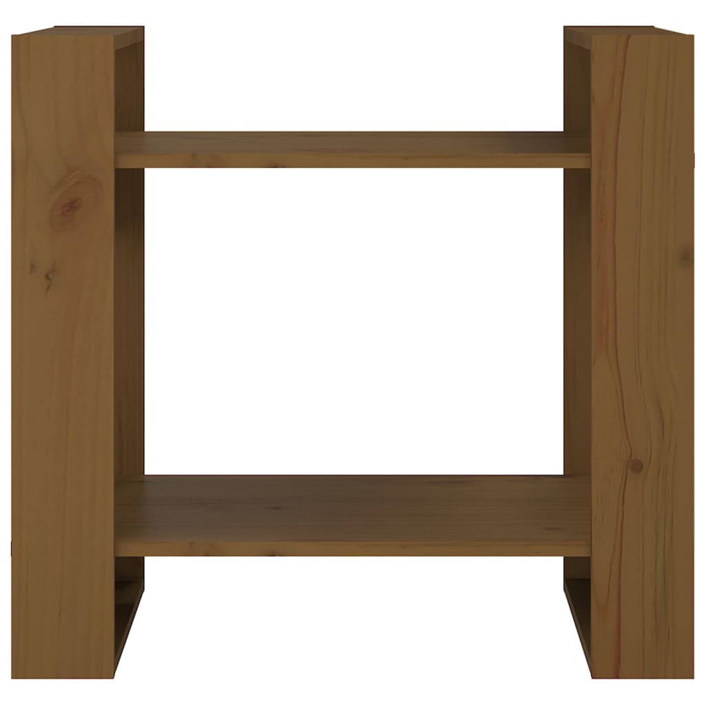 vidaXL Bücherregal/Raumteiler Honigbraun 60x35x57 cm Massivholz
