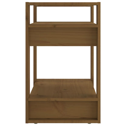 vidaXL Bücherregal/Raumteiler Honigbraun 60x35x57 cm Massivholz