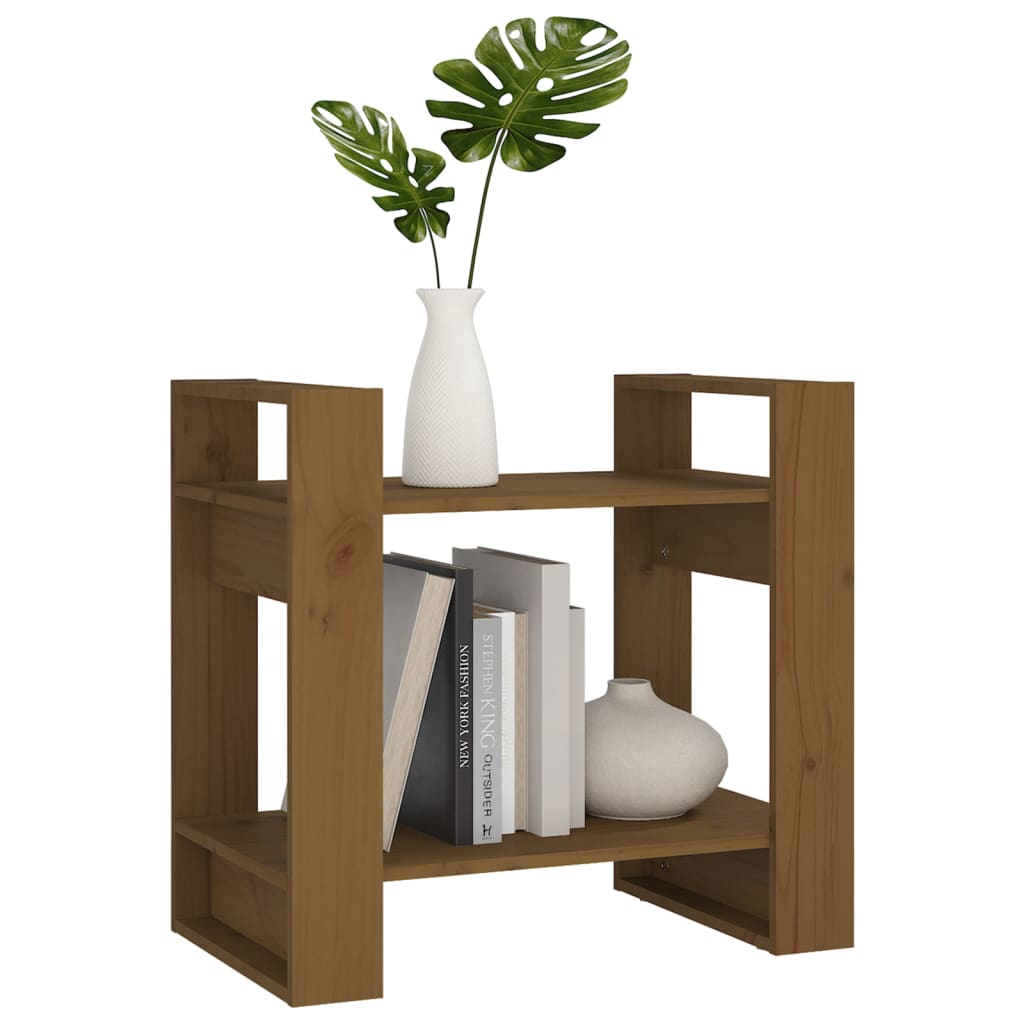 vidaXL Bücherregal/Raumteiler Honigbraun 60x35x57 cm Massivholz