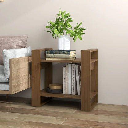 vidaXL Bücherregal/Raumteiler Honigbraun 60x35x57 cm Massivholz