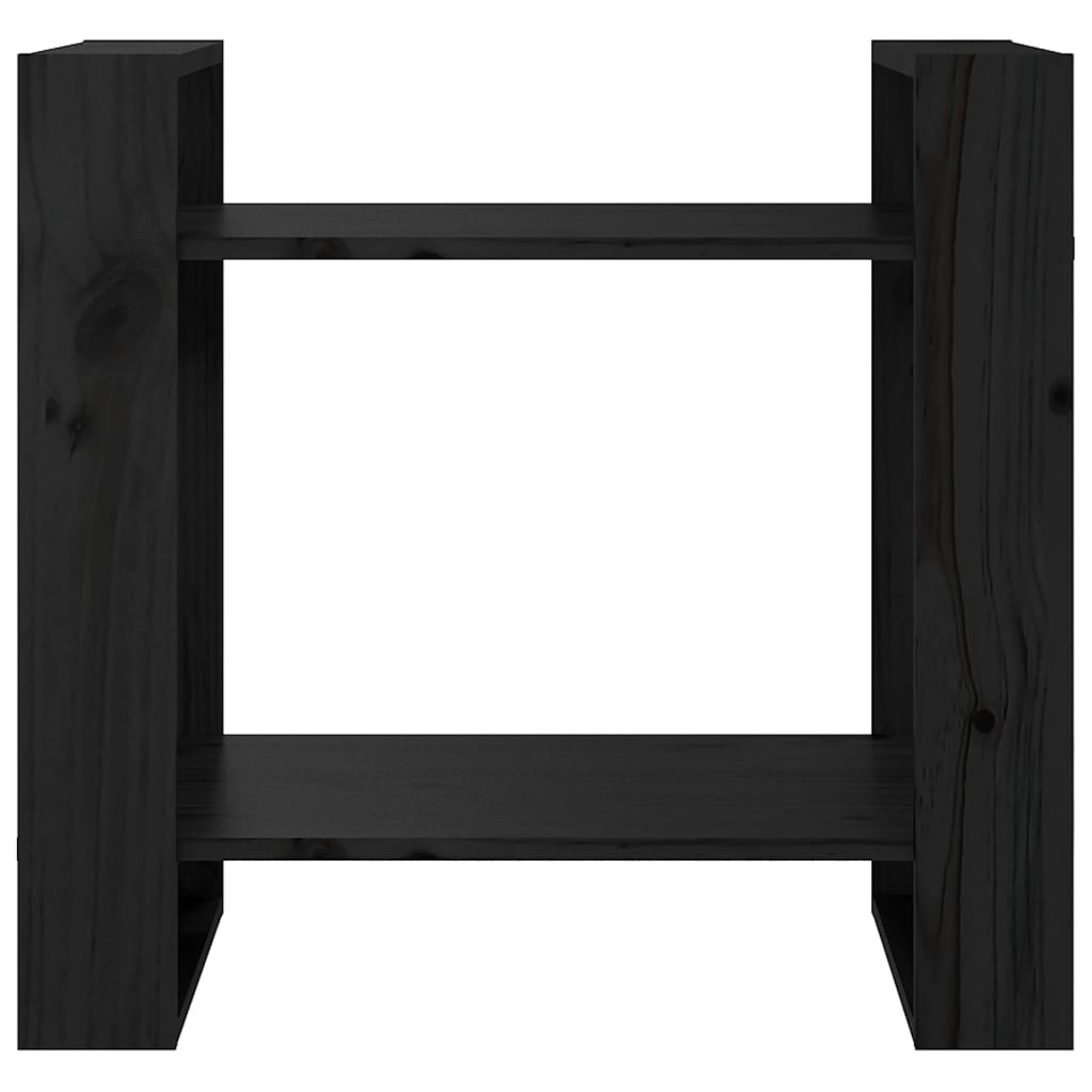 vidaXL Étagère/Séparateur de pièce Noir 60x35x57 cm Bois de pin massif
