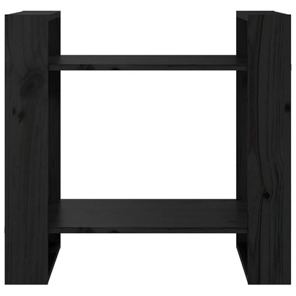 vidaXL Étagère/Séparateur de pièce Noir 60x35x57 cm Bois de pin massif
