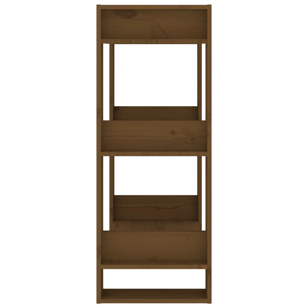 vidaXL Bücherregal/Raumteiler Honigbraun 60x35x91 cm Massivholz