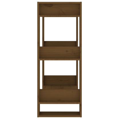 vidaXL Bücherregal/Raumteiler Honigbraun 60x35x91 cm Massivholz