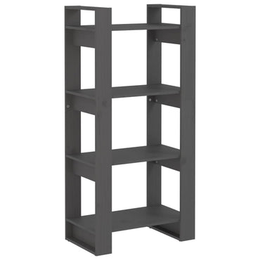 vidaXL Étagère/Séparateur de pièce Gris 60x35x125 cm Bois massif
